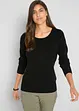 Maglione basic in filato fine con cotone riciclato, bonprix