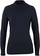 Maglione basic in maglia fine con collo dritto e cotone riciclato, bonprix