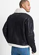 Giubbotto bomber in similpelle con interno foderato, bonprix