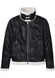 Giubbotto bomber in similpelle con interno foderato, bonprix