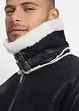 Giubbotto bomber in similpelle con interno foderato, bonprix