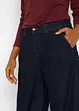 Jeans wide leg con cinta comoda, vita alta, bonprix