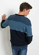 Maglione a girocollo in color block, bonprix