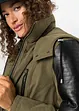 Parka con inserti in similpelle, bonprix