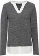 Maglione con inserto di camicia, bonprix