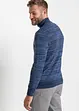 Maglione melange con zip e cotone, bonprix