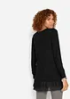 Maglione con pizzo e plissettatura, bonprix