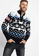 Maglione norvegese con colletto e zip, bpc selection