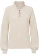 Maglione traforato con zip, bonprix