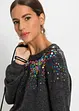 Maglione con paillettes, bonprix