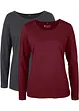 Maglia a maniche lunghe (pacco da 2), bonprix