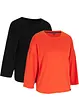 T-shirt sportiva tecnica (pacco da 2) con maniche a 3/4, bpc bonprix collection
