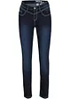 Jeans slim con impunture a contrasto, a vita media, bonprix