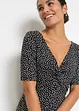 Abito in morbido jersey misto viscosa con drappeggio, bonprix