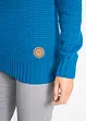 Maglione a collo alto con cordoncino, bonprix