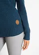 Maglione a collo alto con cordoncino, bonprix