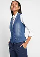 Gilet in jeans elasticizzato, bonprix