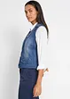 Gilet in jeans elasticizzato, bonprix