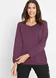 Maglia a maniche lunghe in puro cotone con elastico, bonprix