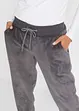 Pantaloni da jogging in pile con fascette al fondo, bonprix