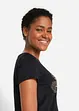 T-shirt in cotone biologico con cuore, bonprix