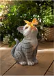 Lampada solare decorativa gatto con farfalla, bonprix