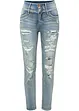 Jeans skinny a vita alta con zone sdrucite, bonprix