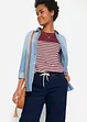 Jeans elasticizzati wide leg, vita media, bonprix