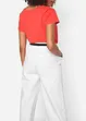 Pantaloni culotte in popeline di cotone con cinta comoda, bonprix