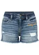 Shorts di jeans con ricamo, bonprix