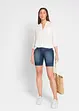 Bermuda in jeans straight, a vita media, bonprix