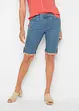 Bermuda in jeans con risvolto colorato, bonprix