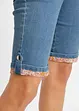 Bermuda in jeans con risvolto colorato, bonprix