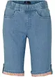 Bermuda in jeans con risvolto colorato, bonprix