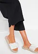 Pantaloni cropped in misto lino e cotone, bonprix