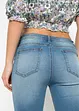 Jeans cropped strappati skinny, bonprix