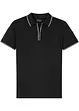Polo in piquet di puro cotone con cerniera, bonprix
