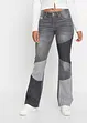 Jeans a zampa, vita media, bonprix