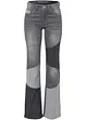Jeans a zampa, vita media, bonprix