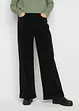 Pantaloni larghi in velluto a coste elasticizzato, vita alta, bonprix