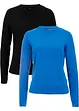 Maglia a maniche lunghe con puro cotone biologico (pacco da 2), bonprix