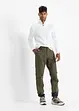 Pantaloni termici elasticizzati regular fit con tasche cargo, dritti, bpc bonprix collection