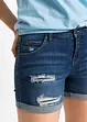 Shorts di jeans effetto sdrucito, bonprix