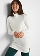 Maglia lunga elasticizzata soffice in cotone con collo alto e spacchi ai lati, bpc bonprix collection