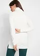 Maglia lunga elasticizzata soffice in cotone con collo alto e spacchi ai lati, bpc bonprix collection