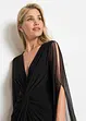 Abito lungo con maniche lunghe in mesh, bonprix