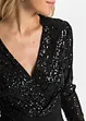 Abito in jersey con paillettes e drappeggio, bonprix