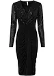 Abito in jersey con paillettes e drappeggio, bonprix