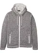 Giacca in pile lavorato a maglia con fodera teddy, bonprix