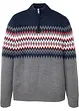 Maglione norvegese con colletto e zip, bpc bonprix collection